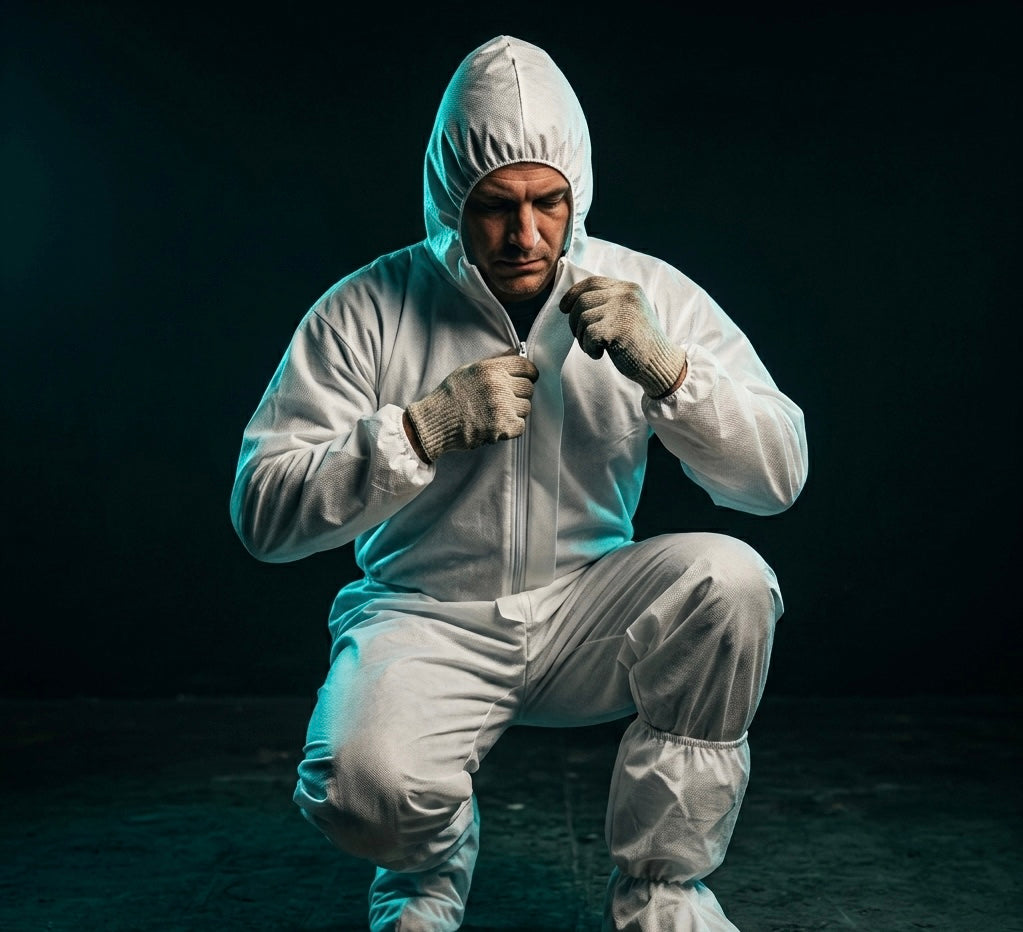 Microporous Disposable Coveralls — Attached Hood & Boots, Waterproof Protection |